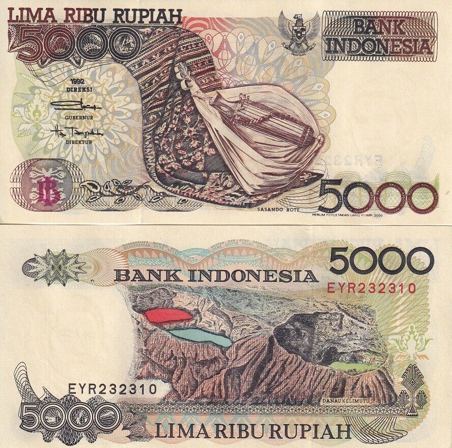 Indonesia 5000 Rupiah 1992/2000 P 130 UNC