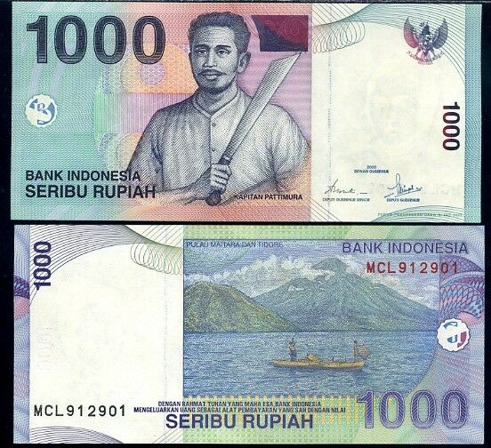 INDONESIA 1000 RUPIAH 2000/2008 P 141 UNC
