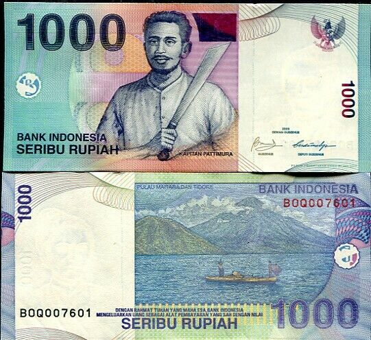 INDONESIA 1000 RUPIAH 2009 P 141 UNC