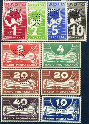 RADIO PROPAGANDA SET 10 PCS 1930