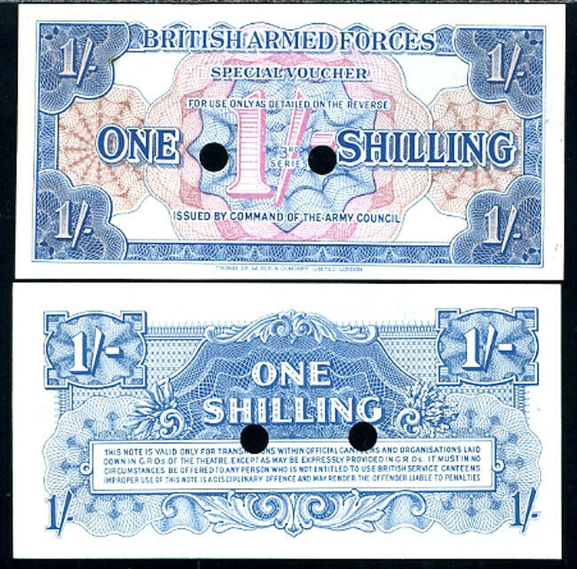 GREAT BRITAIN BRITISH ARMED FORCE 1 SHILLING 1956 P M26 UNC