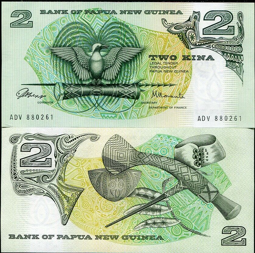 PAPUA NEW GUINEA 2 KINA 1981 P 5 a SIGN 1 UNC