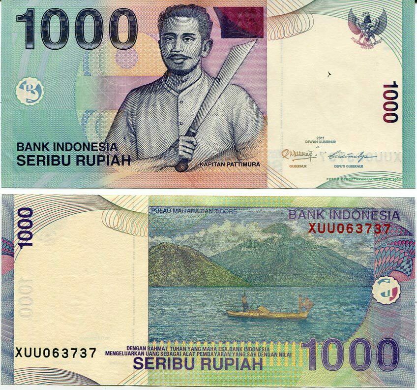 INDONESIA 1000 1,000 RUPEES 2011 P 141 X REPLACEMENT UNC