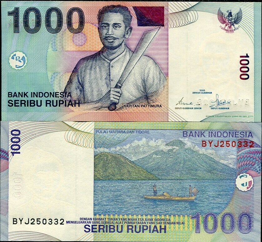 INDONESIA 1000 1,000 RUPIAH 2000/2003 P 141 d UNC