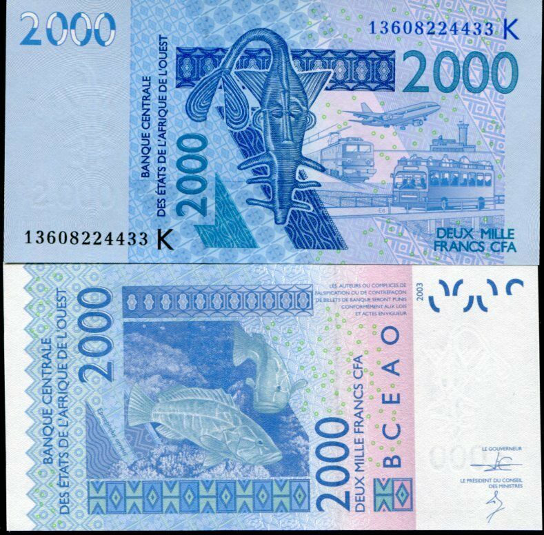 WEST AFRICAN STATES SENEGAL 2000 FR. 2013/2003 P 716 K UNC