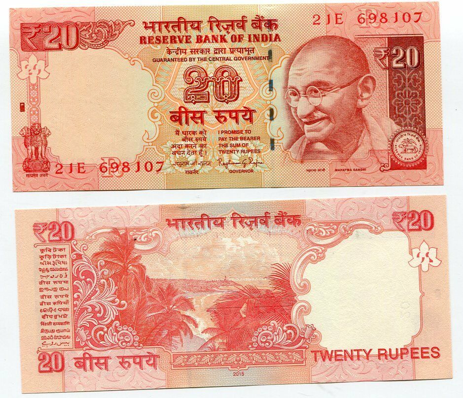 INDIA 20 RUPEES 2015 P 103 UNC