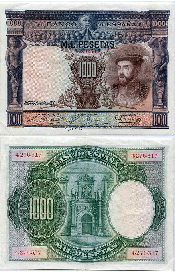 Spain 100 Pesetas 1925 P 38 VF/XF SEE SCAN