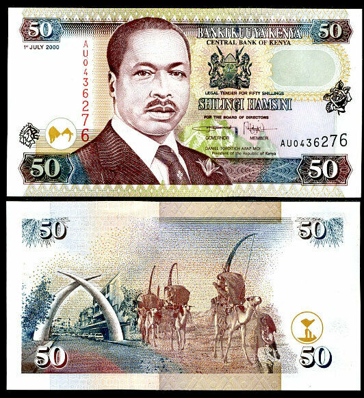 KENYA 50 SHILLINGS 1-7-2000 P 36 UNC