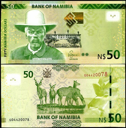 NAMIBIA 50 DOLLARS 2012 P 13 UNC
