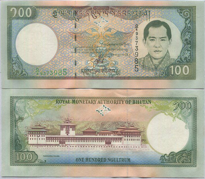 Bhutan 100 Ngultrum ND 2000 P 25 UNC Little Tone