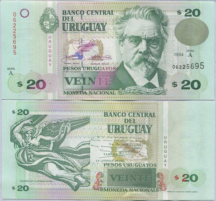 Uruguay 20 Pesos 1994 P 74 AUnc