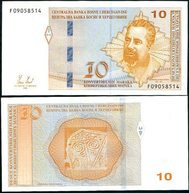 BOSNIA & HERZEGOVINA 10 MARAKA 2012 P 80 UNC