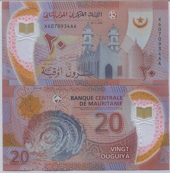 Mauritania 20 Ouguiya 2020 / 2021 P NEW Polymer UNC