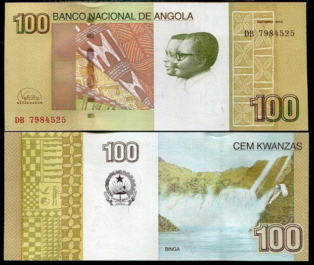 ANGOLA 100 KWANZAS 2012 (2017) P 153 NEW SIGN UNC
