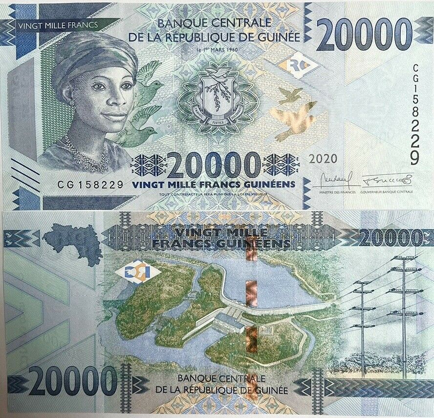 Guinea 20000 Francs 2020 P 50 UNC