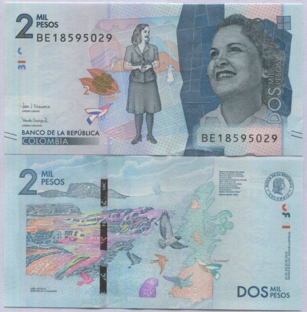 Colombia 2000 Pesos 2019 P 458 UNC