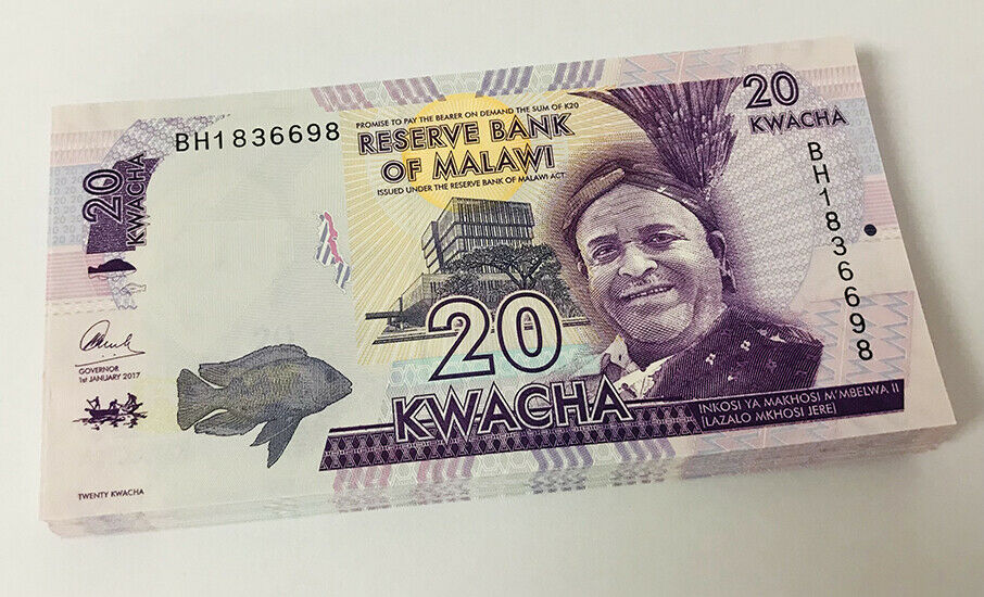 Malawi 20 Kwacha 2017 P 63 d UNC UNC LOT 25 PCS