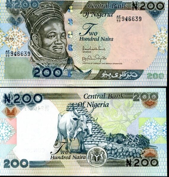 NIGERIA 200 NAIRA 2010 P 29 UNC
