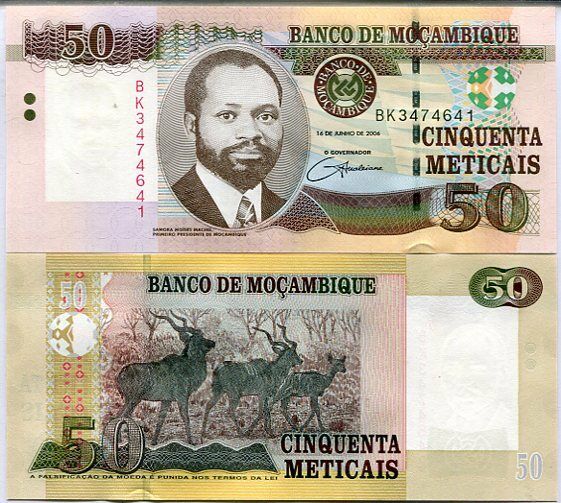 MOZAMBIQUE 50 METICAIS 2006 P 144 UNC