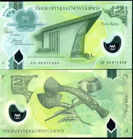 Papua New Guinea 2 Kina 2008 Polymer P 28 UNC