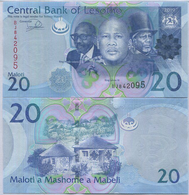 Lesotho 20 Maloti 2019 P 22 UNC