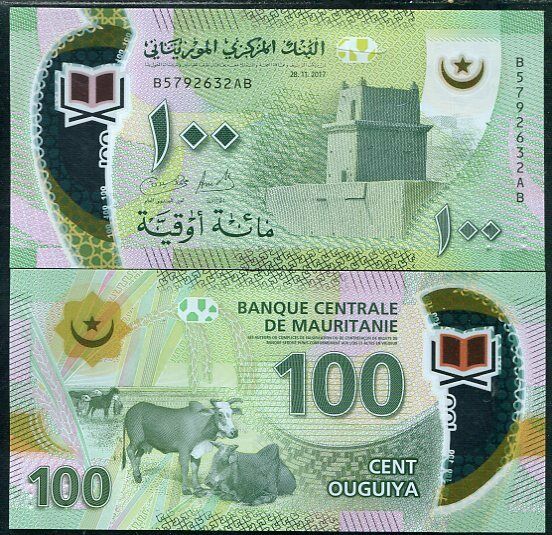 Mauritania 100 Ouguiya 2017 P 23 Polymer UNC