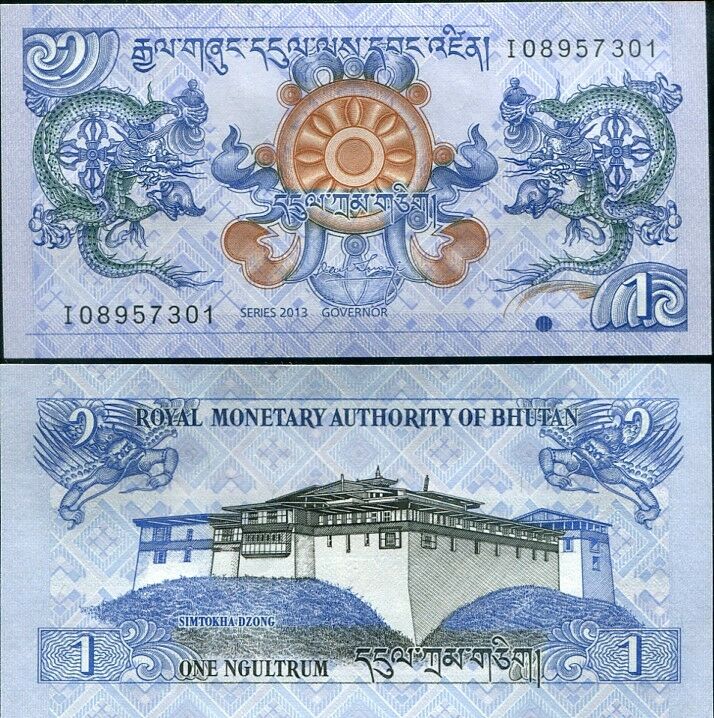 Bhutan 1 Ngultrum 2013 P 27 UNC