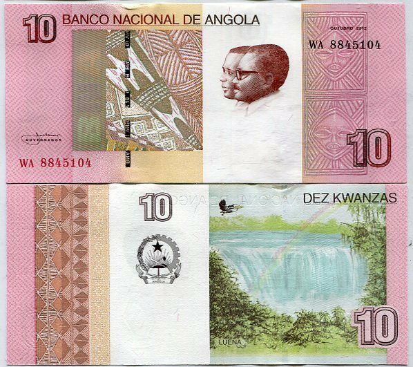 Angola 10 Kwanzas 2012 / 2017 P 151B UNC