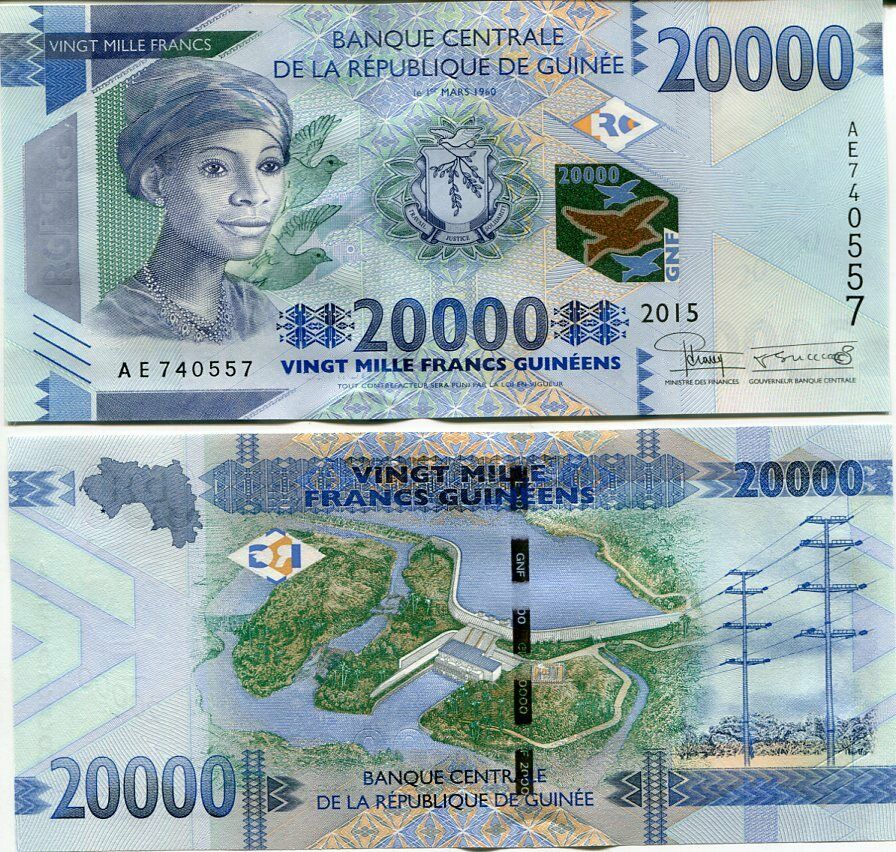 Guinea 20000 Francs 2015 P 50 UNC