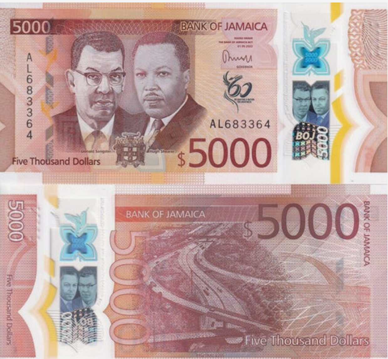 Jamaica New Polymer Banknote