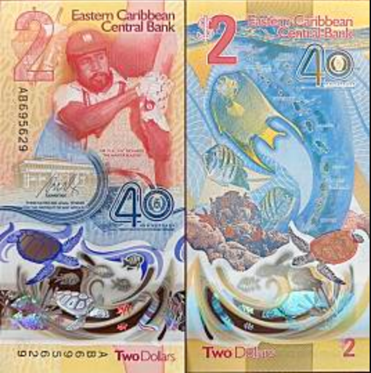 East Caribbean 2 Dollars