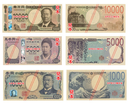 Exploring the New Designs of Japanese Yen Banknotes: 500, 1000, 5000, and 10,000 Yen