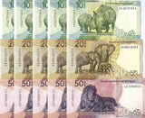 South Africa SET 3 UNC 10 20 50 Rand 2023 P 148 149 150 LOT 5 SETS = 15 Pcs