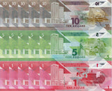 Trinidad & Tobago Set 3 UNC 1 5 10 Dol 2020 Polymer P 60 61 62 LOT 5 SETS 15 Pcs