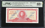 Central America 3 Pesos 1988 P 107bs2 Specimen CHE Guevara Superb Gem UNC PMG 69 EPQ TOP POP