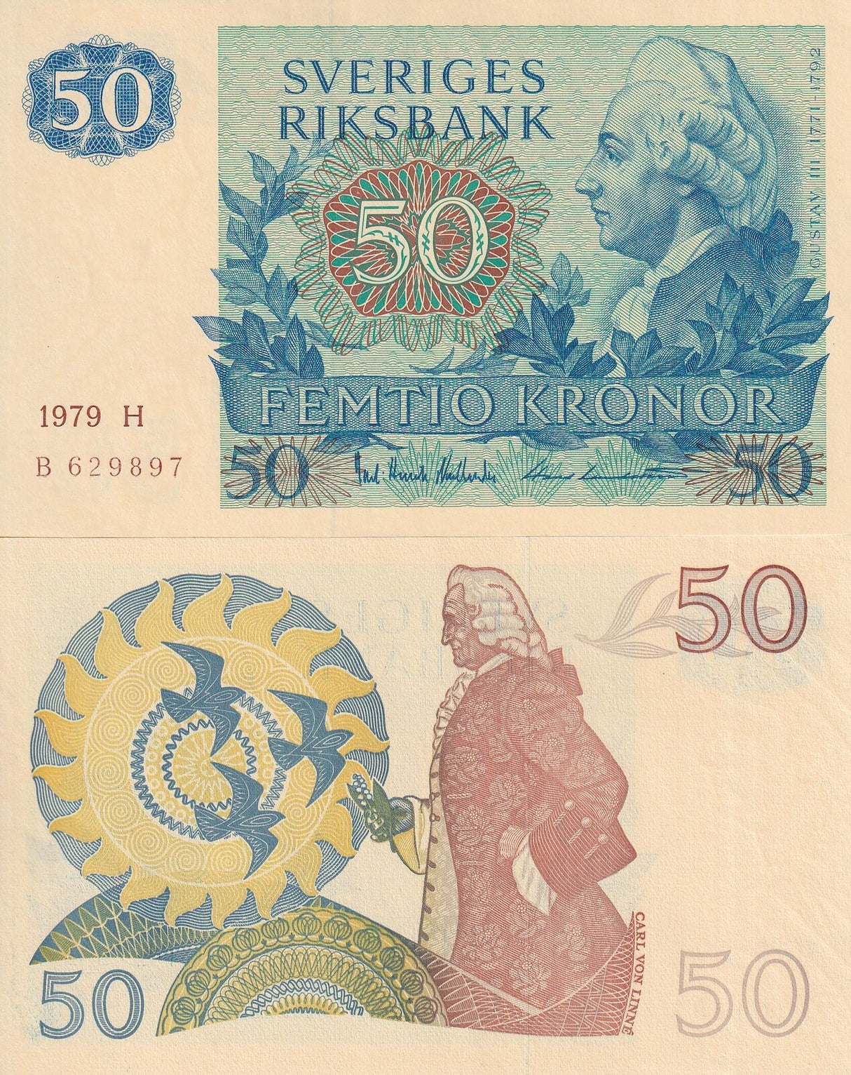 Sweden 50 Kronor 1979 P 53 c UNC