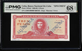 Central America 3 Pesos 1988 P 107bs2 Specimen CHE Guevara Superb Gem UNC PMG 68 EPQ