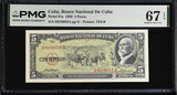 Central America 5 pesos 1958 p 91 Superb Gem UNC PMG 67 EPQ