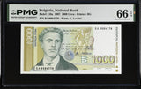 Bulgaria 1000 Leva 1997 P 110 a Gem UNC PMG 66 EPQ