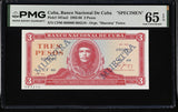Central America 3 Pesos 1986 P 107s2 Specimen CHE Guevara GEM UNC PMG 65 EPQ