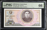 Korea 100 Won 1978 P 22 a Gem UNC PMG 66 EPQ
