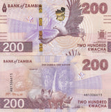 Zambia Set 3 UNC 20 200 500 Kwacha 2024 2025 P 63 66 67 Deer Eagle Bison