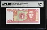 Central America 3 Pesos 2005 P 127 b CHE Guevara Superb GEM PMG 67 EPQ