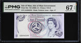 Isle of Man 1 Pounds ND 2009 P 40 c AA Prefix Superb Gem UNC PMG 67 EPQ