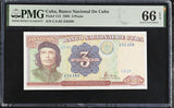 Central America 3 Pesos 1995 P 113 CHE Guevara Gem UNC PMG 66 EPQ
