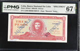 Central America 3 Pesos 1988 P 107bs2 Specimen CHE Guevara Superb Gem UNC PMG 67 EPQ