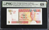 Central America Foreign Exchange 3 Pesos 2006 P FX47 a Superb Gem UNC PMG 68 EPQ