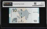 Azerbaijan 10 Manat 2018 ND 2019 P 33 a Superb Gem UNC PMG 69 EPQ