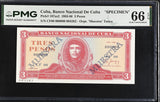 Central America 3 Pesos 1986 P 107s2 Specimen CHE Guevara GEM UNC PMG 66 EPQ