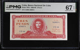 Central America 3 Pesos 1988 P 107 b CHE Guevara Superb Gem UNC PMG 67 EPQ